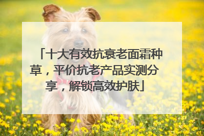 十大有效抗衰老面霜种草，平价抗老产品实测分享，解锁高效护肤