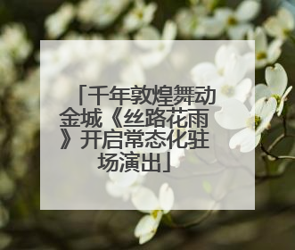 千年敦煌舞动金城《丝路花雨》开启常态化驻场演出