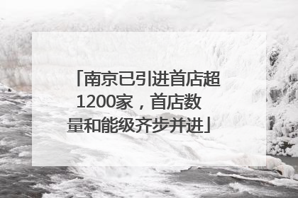 南京已引进首店超1200家，首店数量和能级齐步并进