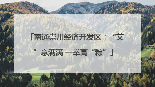 南通崇川经济开发区：“艾”意满满 一举高“粽”