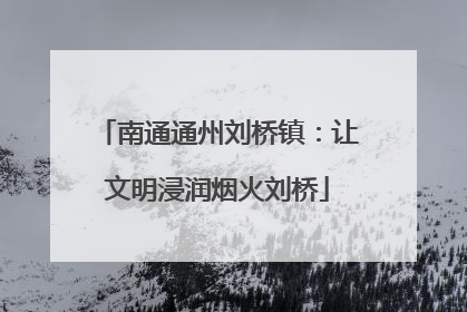 南通通州刘桥镇：让文明浸润烟火刘桥
