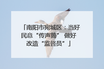 南阳市宛城区：当好民意“传声筒” 做好改造“监督员”