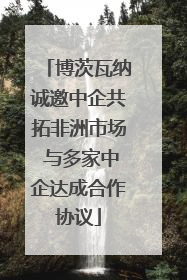 博茨瓦纳诚邀中企共拓非洲市场 与多家中企达成合作协议