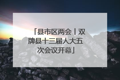 县市区两会丨双牌县十三届人大五次会议开幕
