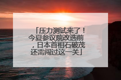 压力测试来了！今夏参议院改选前，日本首相石破茂还需闯过这一关