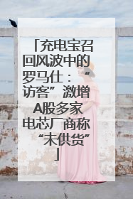充电宝召回风波中的罗马仕：“访客”激增 A股多家电芯厂商称“未供货”
