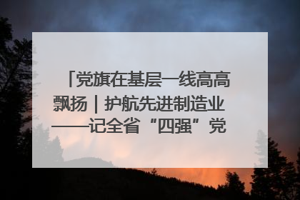 党旗在基层一线高高飘扬｜护航先进制造业——记全省“四强”党支部、省工业和信息化厅装备工业处党支部