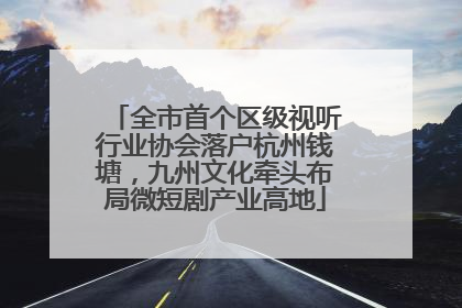 全市首个区级视听行业协会落户杭州钱塘，九州文化牵头布局微短剧产业高地