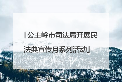 公主岭市司法局开展民法典宣传月系列活动