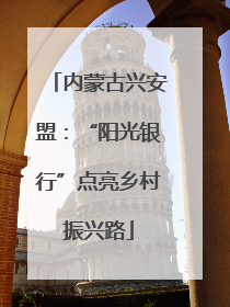 内蒙古兴安盟：“阳光银行”点亮乡村振兴路