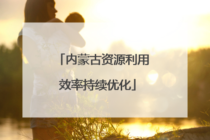 内蒙古资源利用效率持续优化
