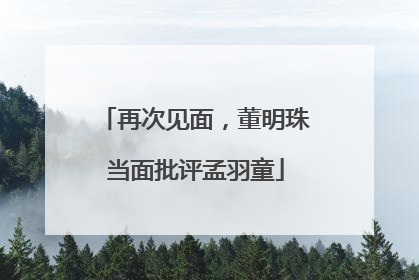 再次见面，董明珠当面批评孟羽童