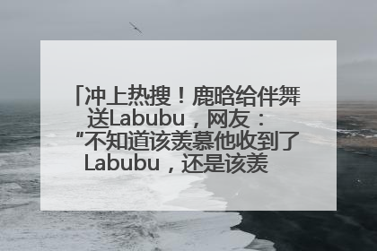 冲上热搜！鹿晗给伴舞送Labubu，网友：“不知道该羡慕他收到了Labubu，还是该羡慕鹿晗送他礼物”