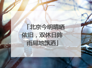 北京今明晴晒依旧，双休日阵雨局地飘洒