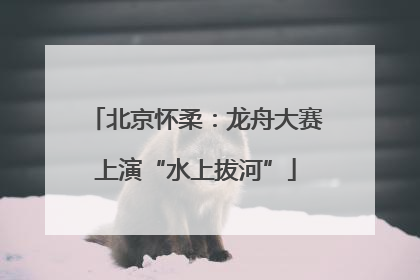 北京怀柔：龙舟大赛上演“水上拔河”