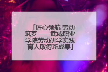 匠心领航 劳动筑梦——武威职业学院劳动研学实践育人取得新成果