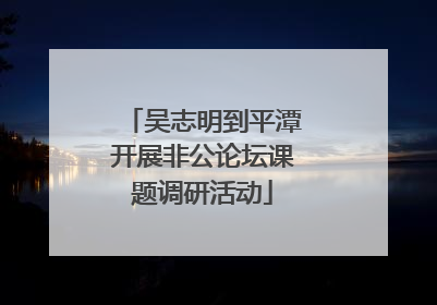 吴志明到平潭开展非公论坛课题调研活动