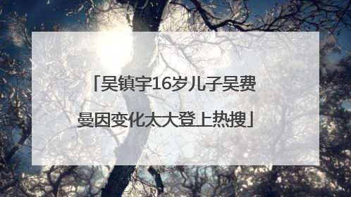 吴镇宇16岁儿子吴费曼因变化太大登上热搜