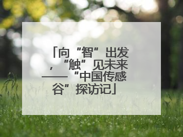 向“智”出发，“触”见未来——“中国传感谷”探访记
