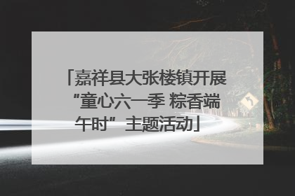 嘉祥县大张楼镇开展“童心六一季 粽香端午时”主题活动