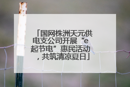 国网株洲天元供电支公司开展“e起节电”惠民活动，共筑清凉夏日