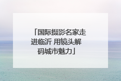 国际摄影名家走进临沂 用镜头解码城市魅力
