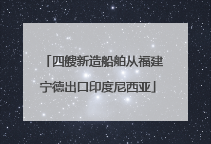 四艘新造船舶从福建宁德出口印度尼西亚