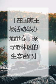 在国家主场活动举办地伊春，探寻老林区的生态密码