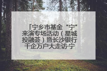 宁乡市基金“宁”来演专场活动（星城投融荟）暨长沙银行千企万户大走访·宁乡专场活动举行