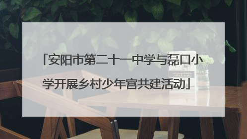 安阳市第二十一中学与磊口小学开展乡村少年宫共建活动
