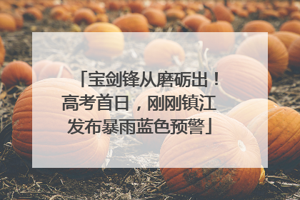宝剑锋从磨砺出！高考首日，刚刚镇江发布暴雨蓝色预警