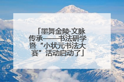 墨舞金陵·文脉传承——书法研学暨“小状元书法大赛”活动启动了
