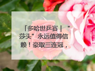 多哈世乒赛｜“莎头”永远值得信赖！豪取三连冠，王楚钦/孙颖莎就是最强混双