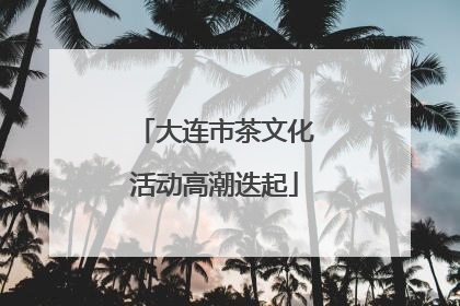 大连市茶文化活动高潮迭起