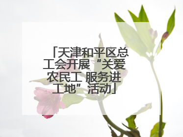 天津和平区总工会开展“关爱农民工 服务进工地”活动
