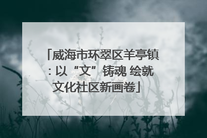 威海市环翠区羊亭镇：以“文”铸魂 绘就文化社区新画卷