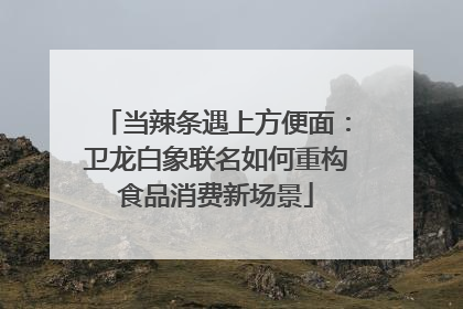 当辣条遇上方便面：卫龙白象联名如何重构食品消费新场景