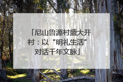 尼山鲁源村盛大开村：以“明礼生活”对话千年文脉