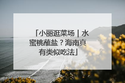 小丽逛菜场｜水蜜桃蘸盐？海南真有类似吃法
