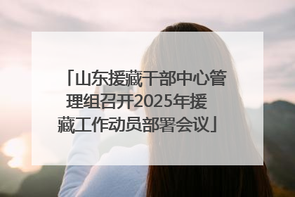山东援藏干部中心管理组召开2025年援藏工作动员部署会议