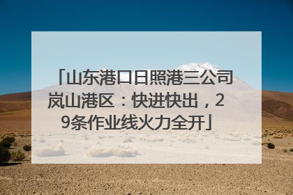 山东港口日照港三公司岚山港区：快进快出，29条作业线火力全开