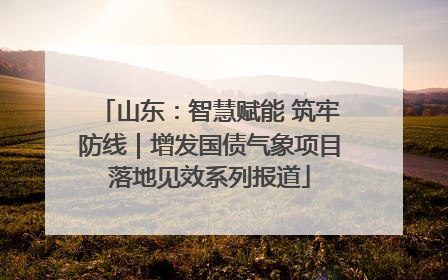 山东：智慧赋能 筑牢防线｜增发国债气象项目落地见效系列报道
