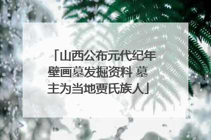 山西公布元代纪年壁画墓发掘资料 墓主为当地贾氏族人
