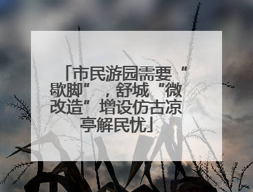 市民游园需要“歇脚”，舒城“微改造”增设仿古凉亭解民忧