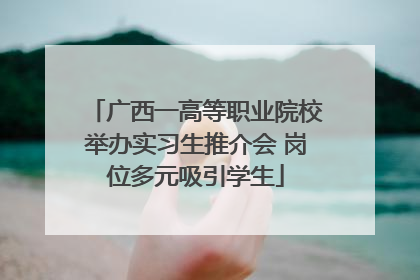 广西一高等职业院校举办实习生推介会 岗位多元吸引学生