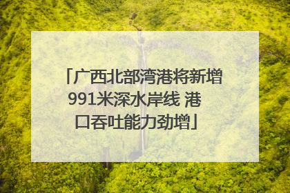 广西北部湾港将新增991米深水岸线 港口吞吐能力劲增