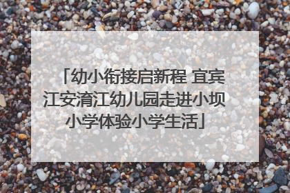 幼小衔接启新程 宜宾江安淯江幼儿园走进小坝小学体验小学生活