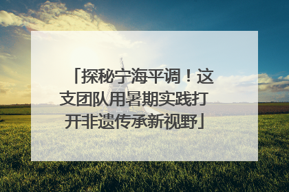 探秘宁海平调！这支团队用暑期实践打开非遗传承新视野