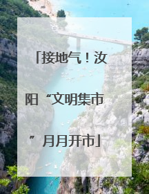 接地气！汝阳“文明集市”月月开市