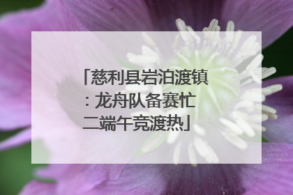 慈利县岩泊渡镇：龙舟队备赛忙 二端午竞渡热